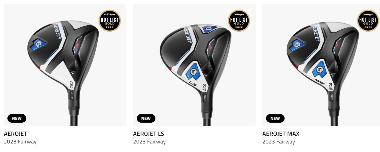 3つのモデルが用意されている コブラ AEROJET フェアウェイ ウッド